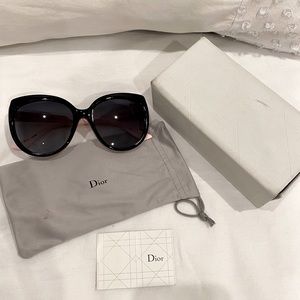 CHRISTIAN DIOR PINK DIORIFIC1N CAT-EYE SUNGLASSES
